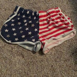 kids american flags shorts